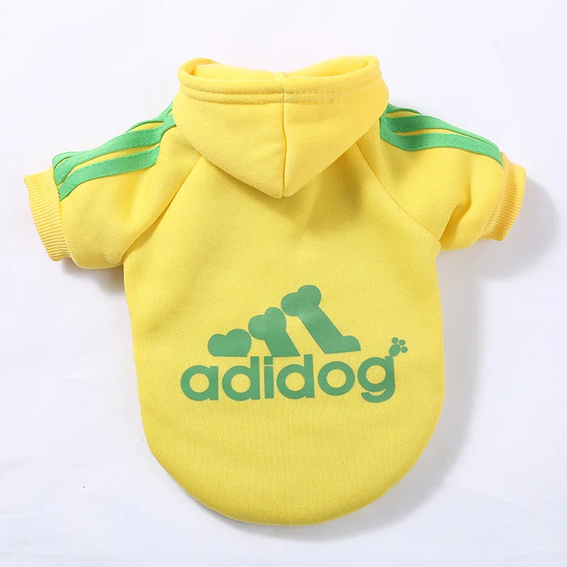 Roupinha raças pequenas Roupinha Pet De Moletom Poliéster Adidog Com Capuz Para cachorros