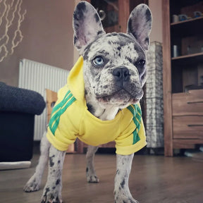Roupinha raças pequenas Roupinha Pet De Moletom Poliéster Adidog Com Capuz Para cachorros